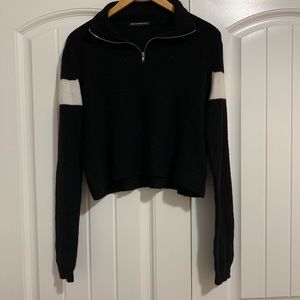 brandy melville half zip sweater